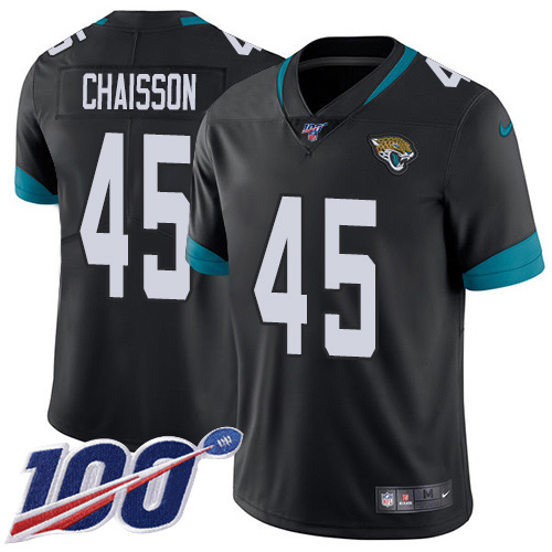 Jacksonville Jaguars #45 KLavon Chaisson Black Team Color Youth Stitched NFL 100th Season Vapor Untouchable Limited Jersey
